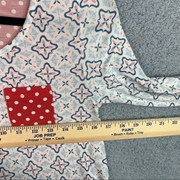 Matilda Jane Blue Diamond Geometric Catch a Dream Pajama Top - Women XS - Picture 9 of 10